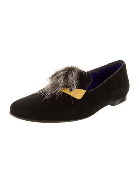 fendi monster loafers|More.